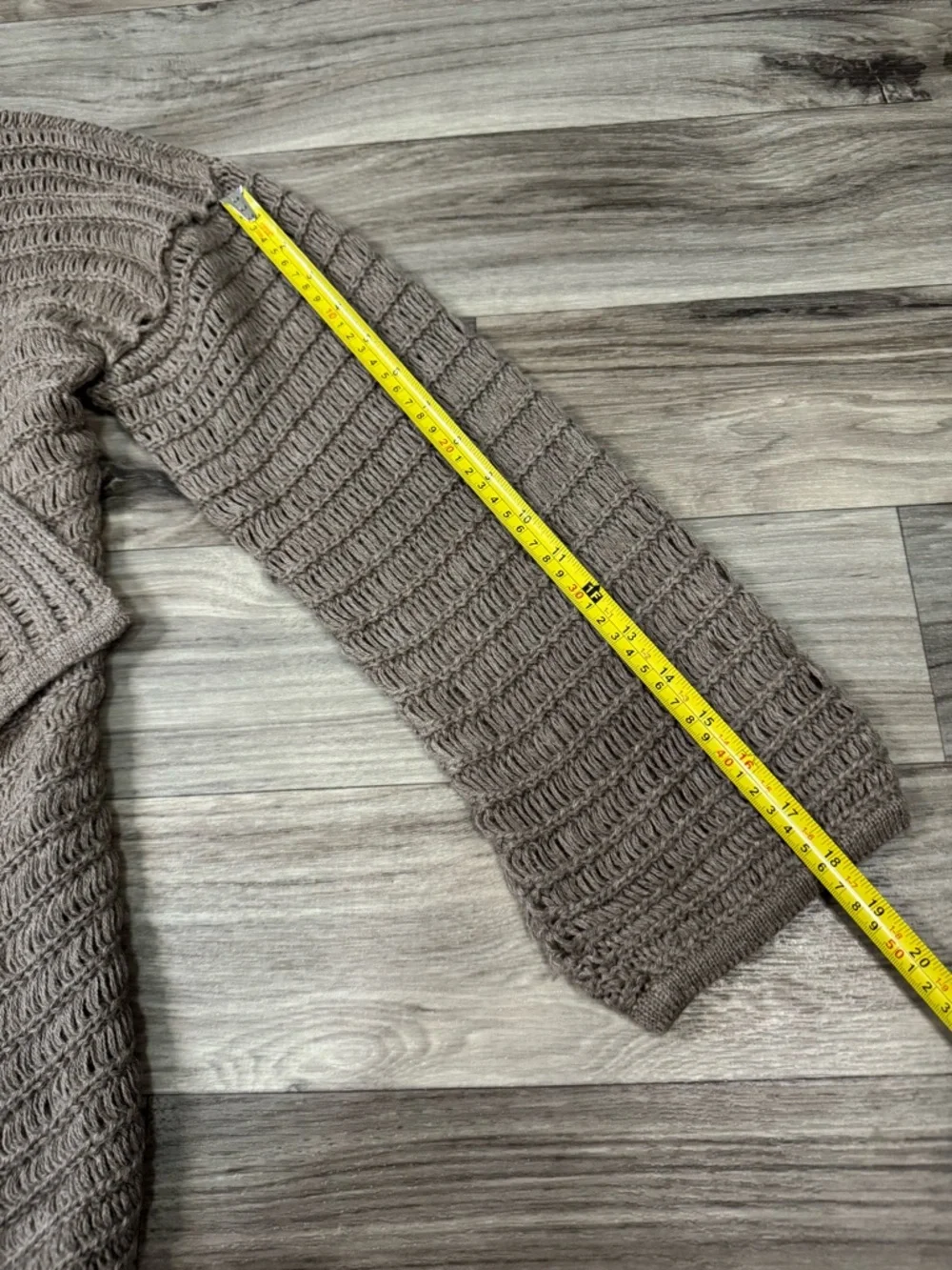 Garnet Hill 100% Baby Alpaca Open Front Drop Stitch Knit Drape Cardigan Medium